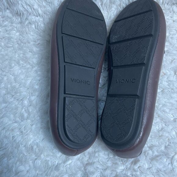 Vionic Piper Loafers Leather Brown & calf leather Leopard  print SZ9 - Picture 8 of 9